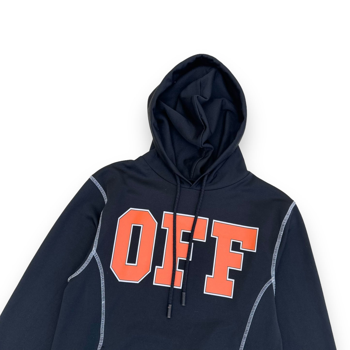 OFF-WHITE HOODIE BLACK / ORANGE S