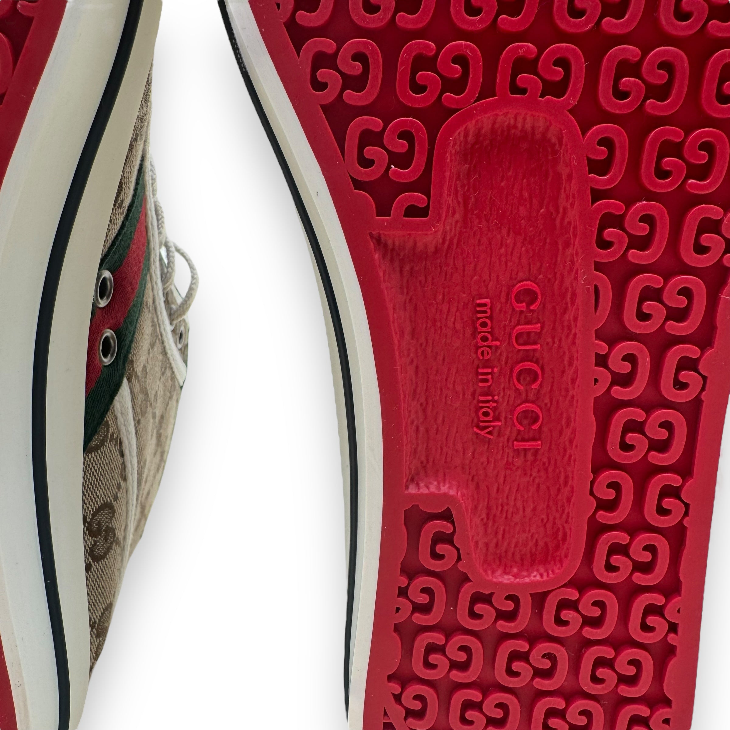 GUCCI GG CANVAS TENNIS 1977 HIGH TOP SNEAKER UK9