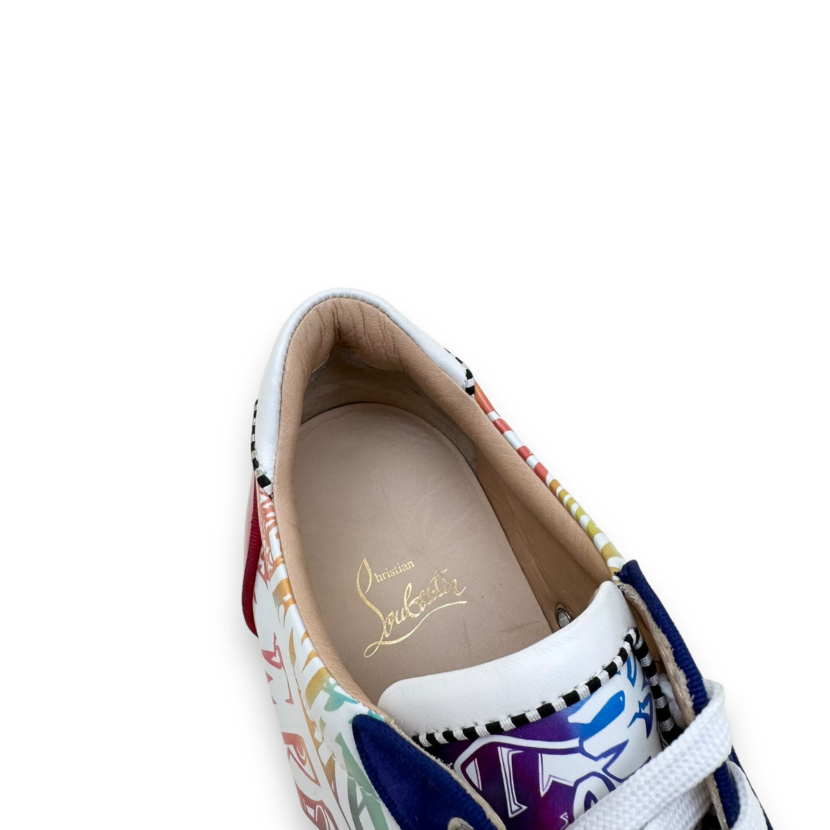 CHRISTIAN LOUBOUTIN SEAVASTE GRAFFITI LOW TOP SNEAKER UK9