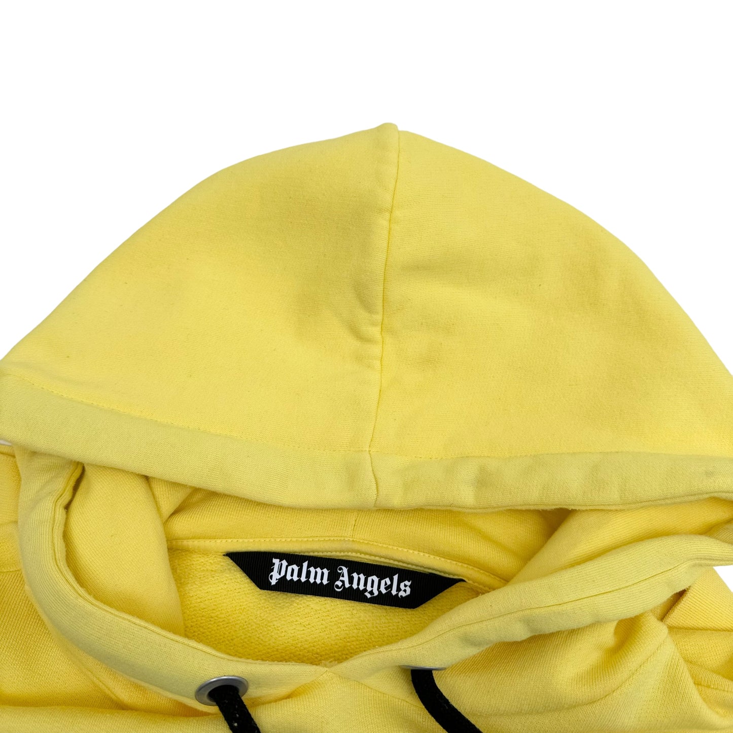 PALM ANGELS LOGO HOODIE YELLOW / BLACK S