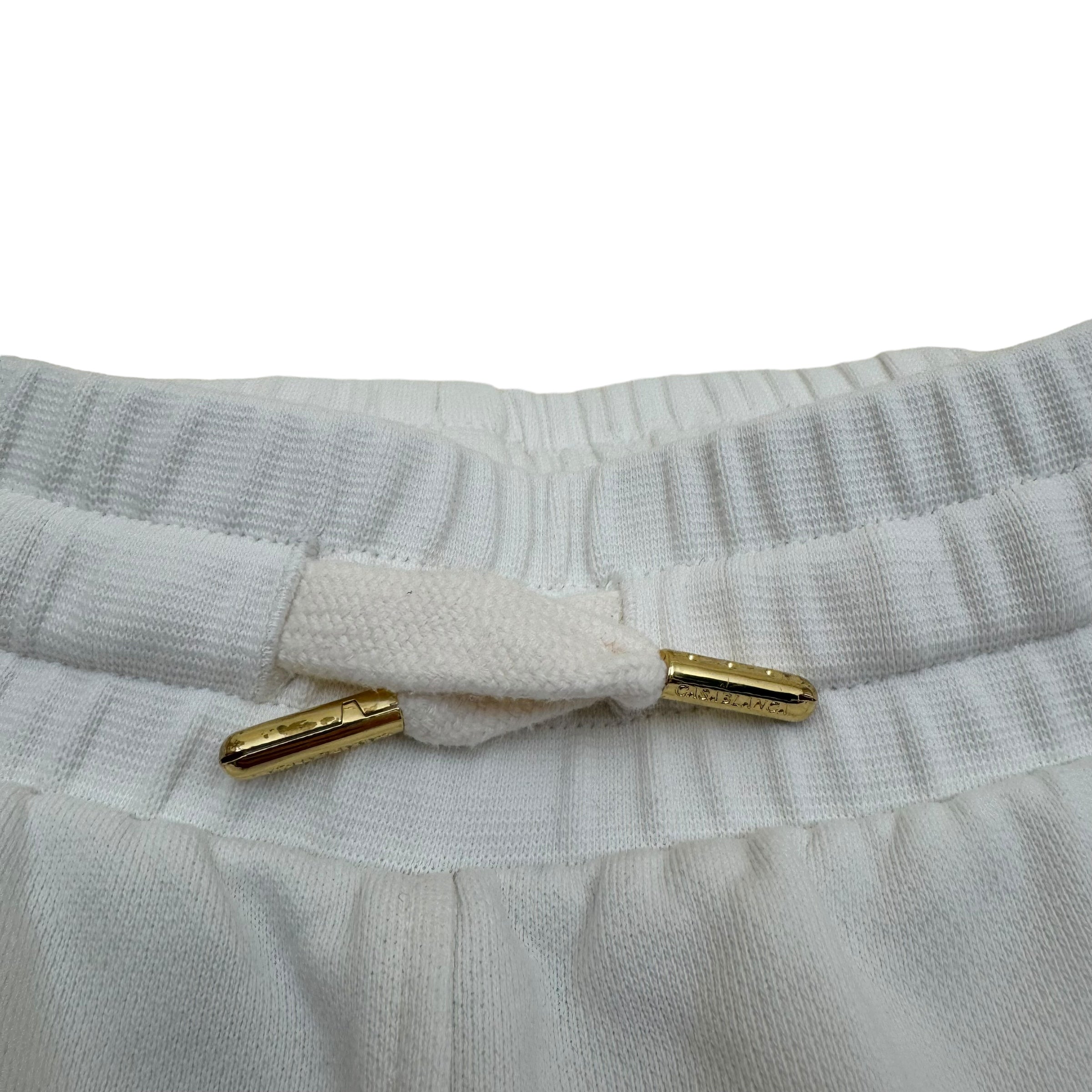 CASABLANCA TENNIS CLUB ICON SWEAT SHORTS WHITE M