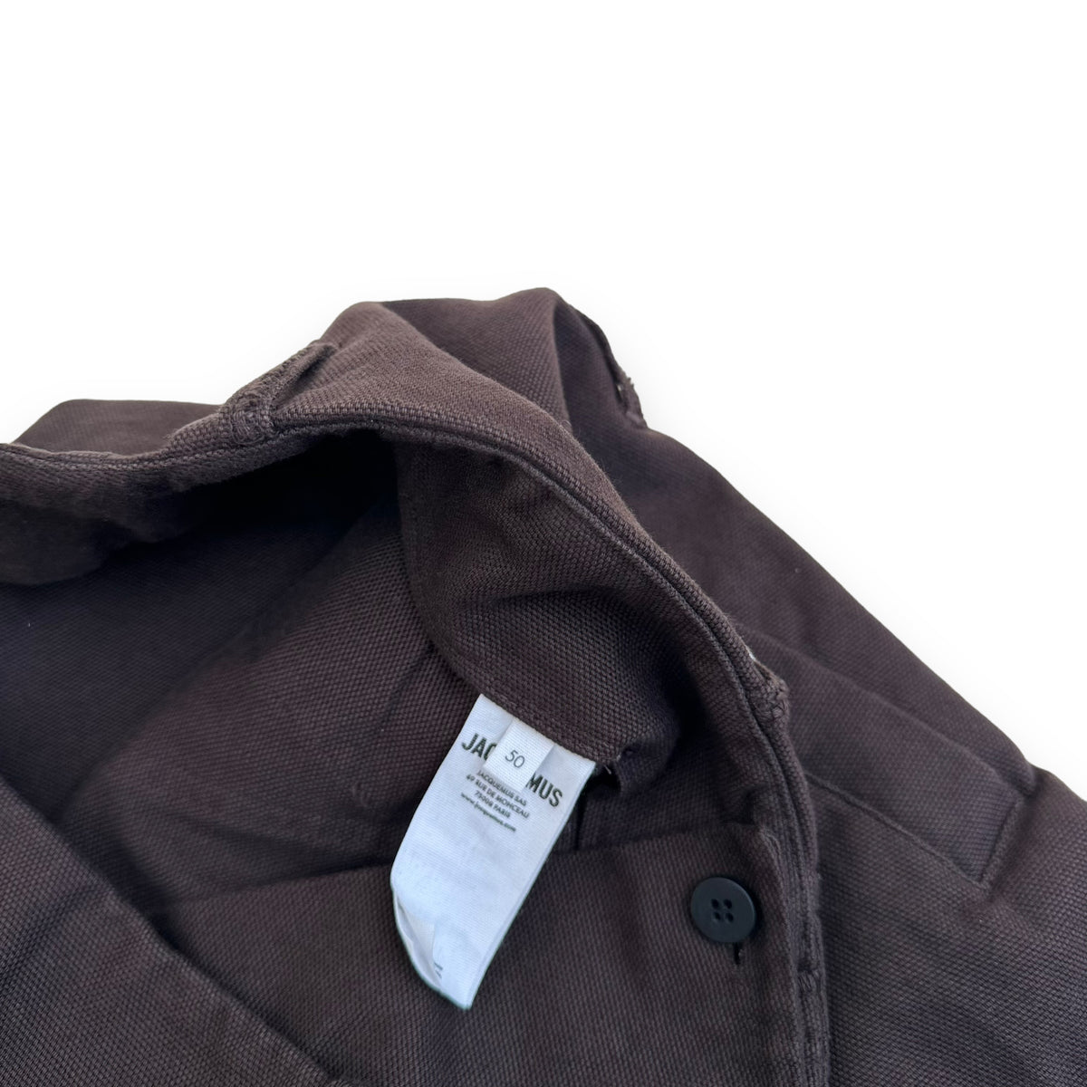 JACQUEMUS LE CARGO CROISSANT COTTON-CANVAS TROUSERS BROWN L