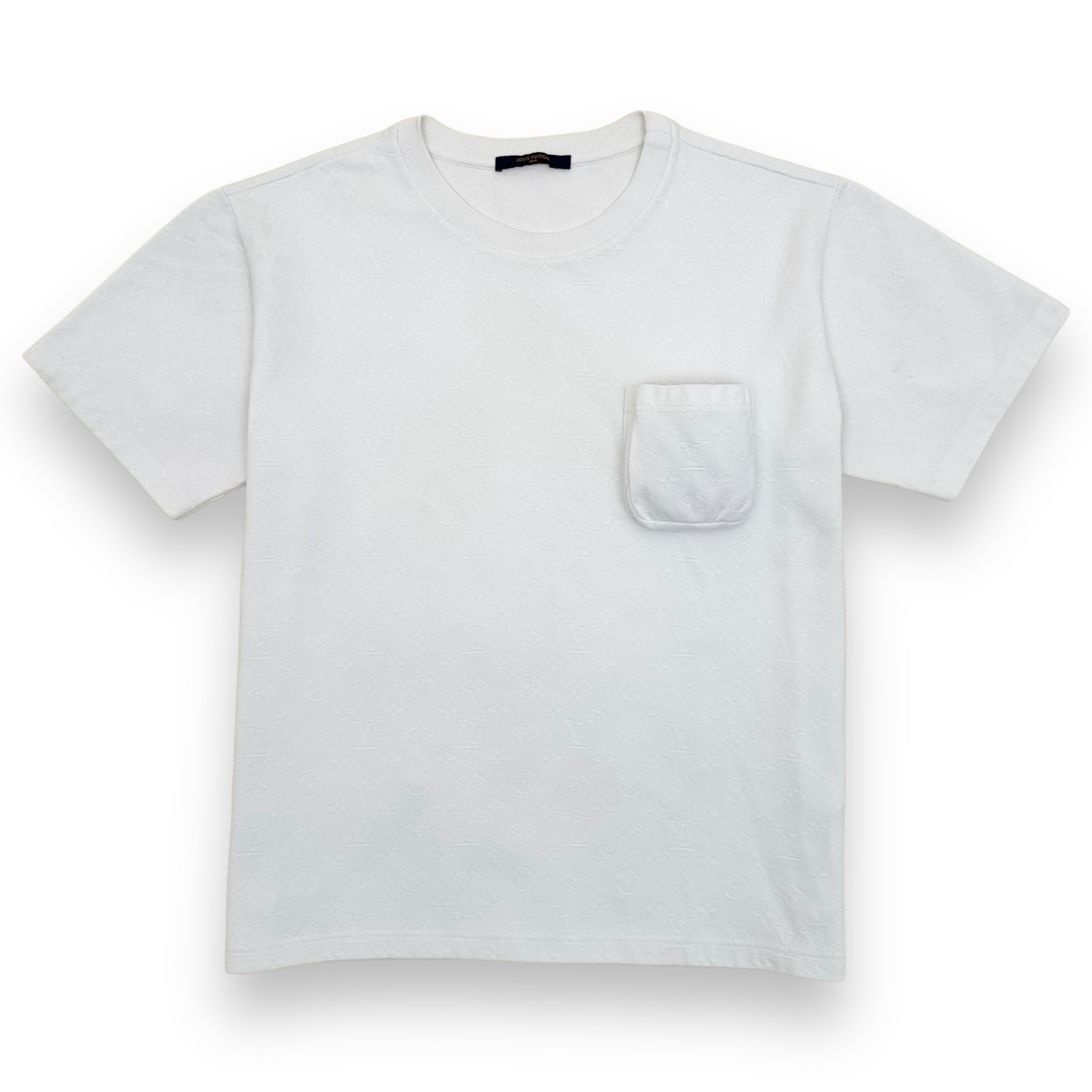 LOUIS VUITTON MONOGRAM 3D POCKET T-SHIRT WHITE XL