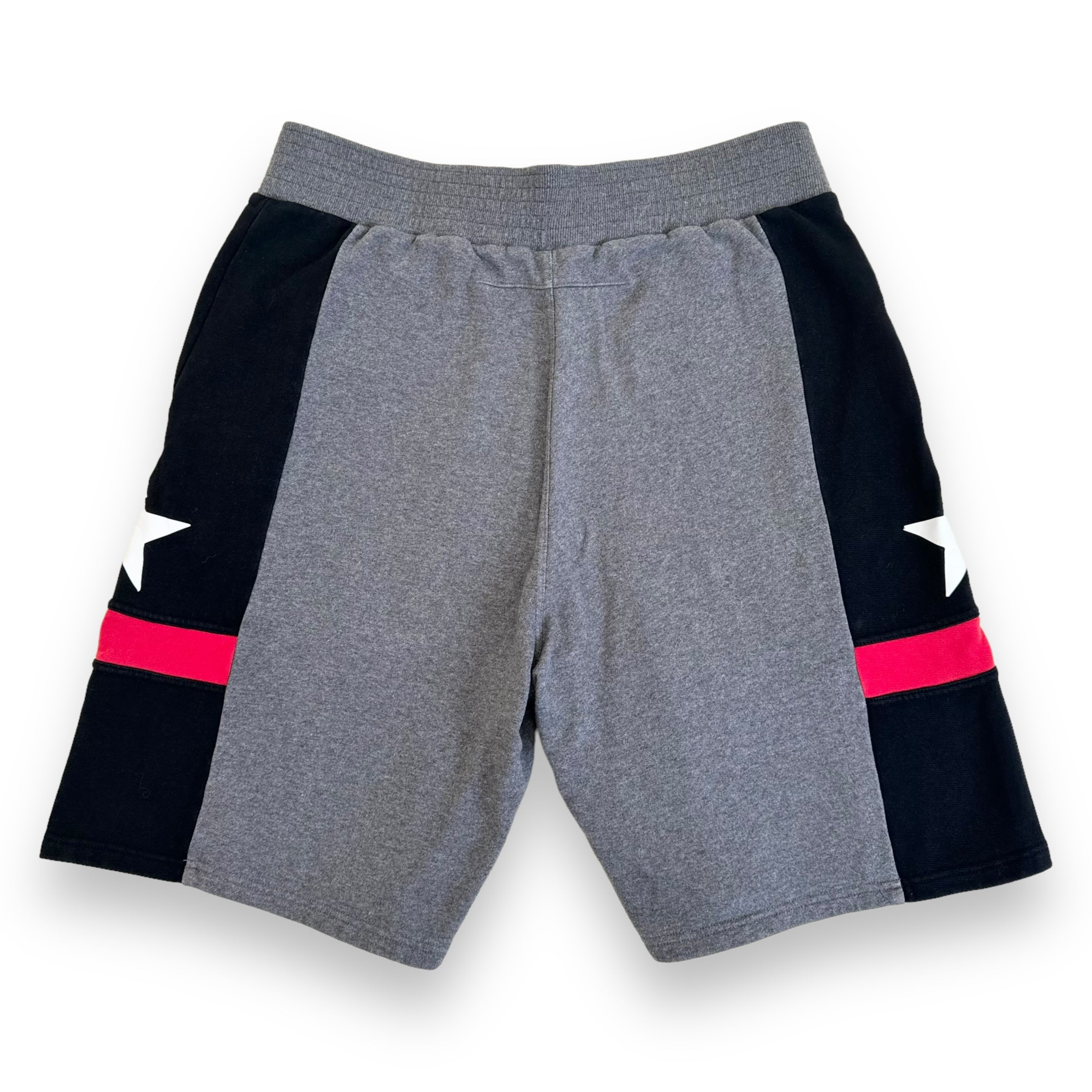 GIVENCHY STAR SWEAT SHORTS BLACK / GREY / RED L