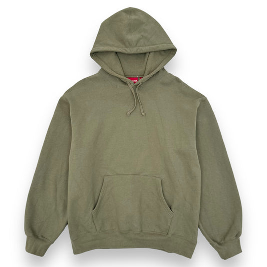 SUPREME SATIN APPLIQUÉ HOODIE OLIVE L