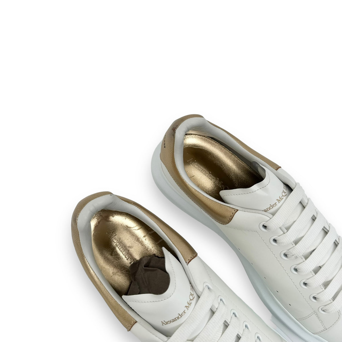 ALEXANDER MCQUEEN SNEAKER WHITE / GOLD UK11
