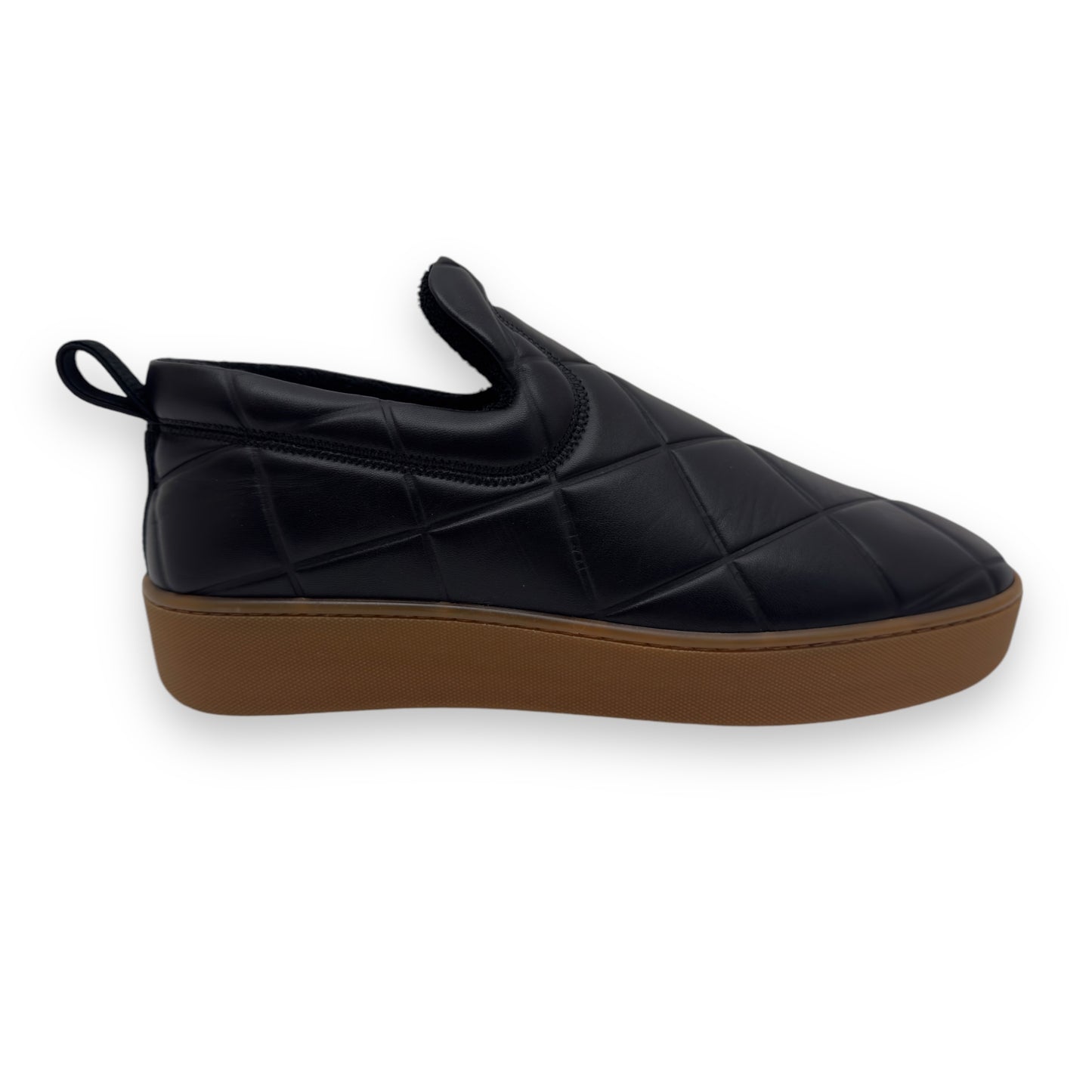 BOTTEGA VENETA BV QUILT SLIP ON LEATHER SNEAKER BLACK UK11