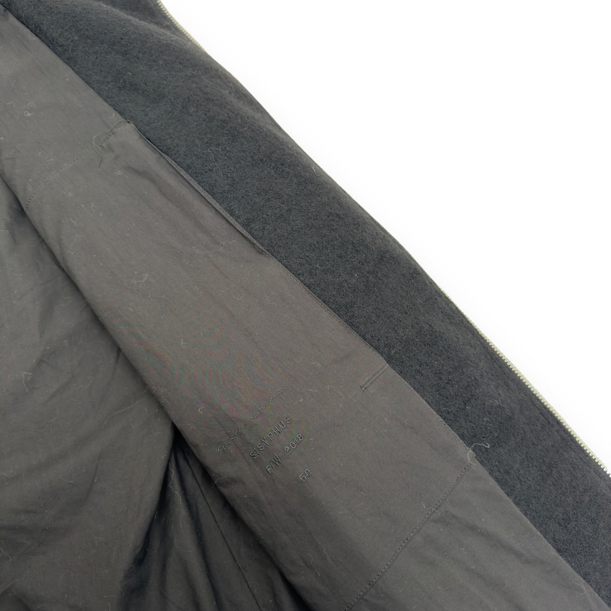 RICK OWENS FW18 09 TUBEWAY COAT BLACK M