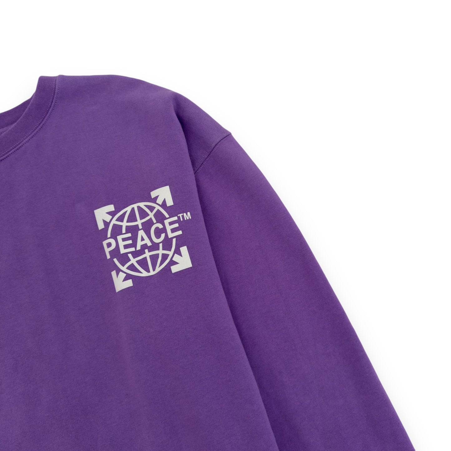 OFF-WHITE PEACE LOGO SWEATSHIRT PURPLE M