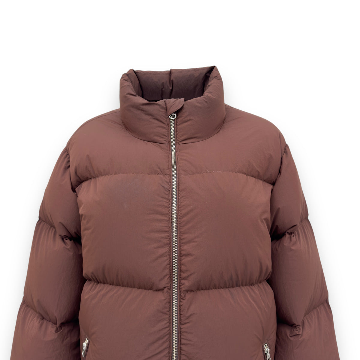 STÜSSY NYLON DOWN PUFFER JACKET BROWN M