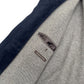 THOM SWEENEY BESPOKE SUEDE COLLARED BOMBER JACKET NAVY M