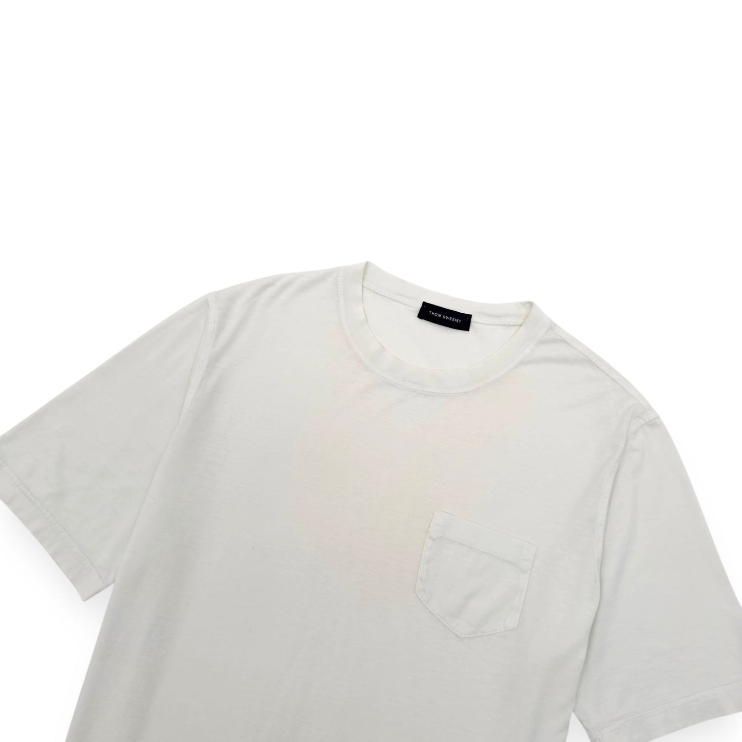 THOM SWEENEY COTTON POCKET T-SHIRT WHITE L