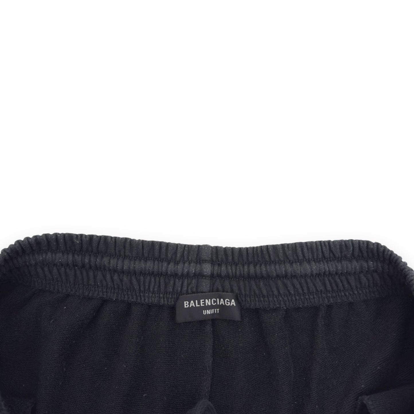 BALENCIAGA DISTRESSED BB SHORTS BLACK M