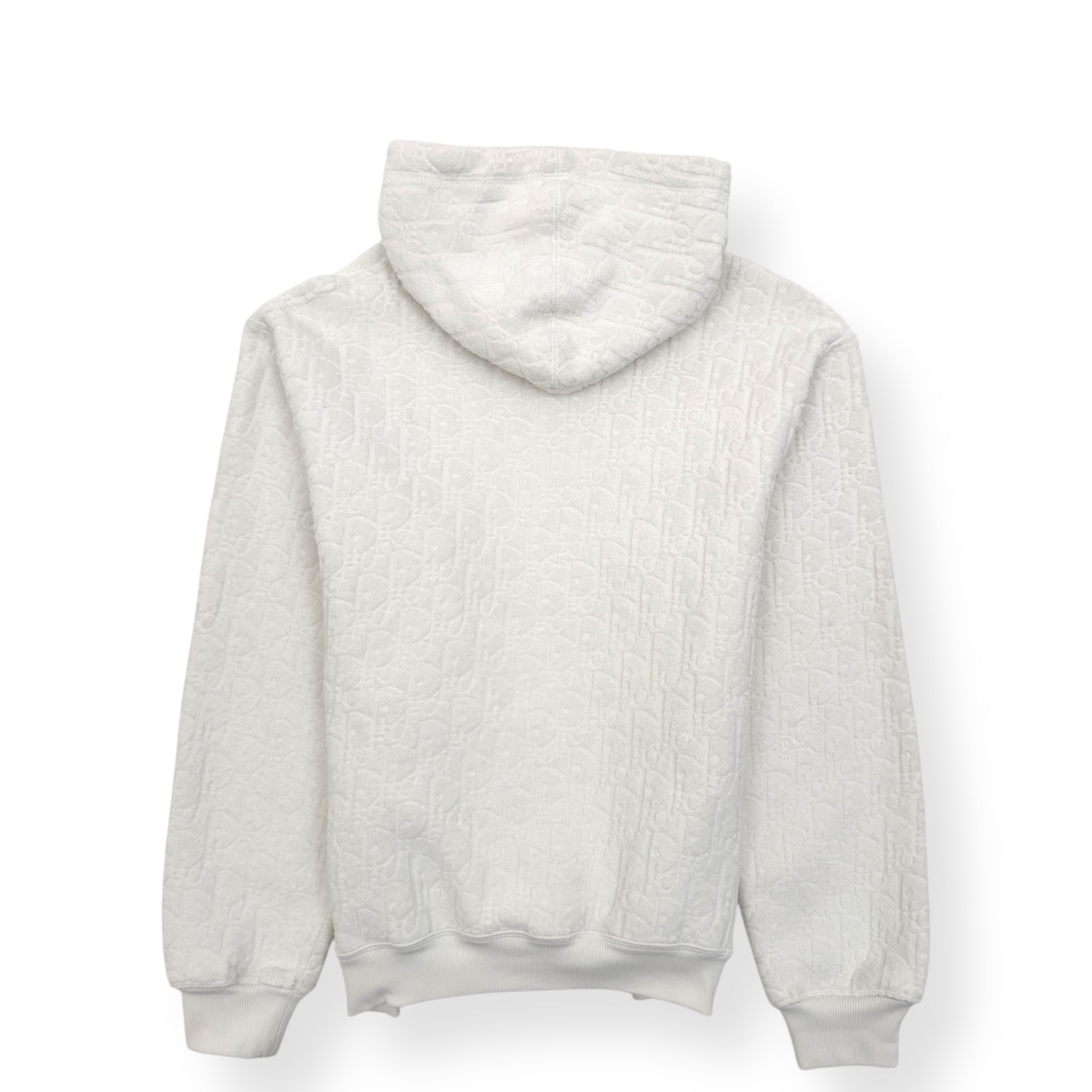 DIOR OBLIQUE RELAXED-FIT HOODIE WHITE L
