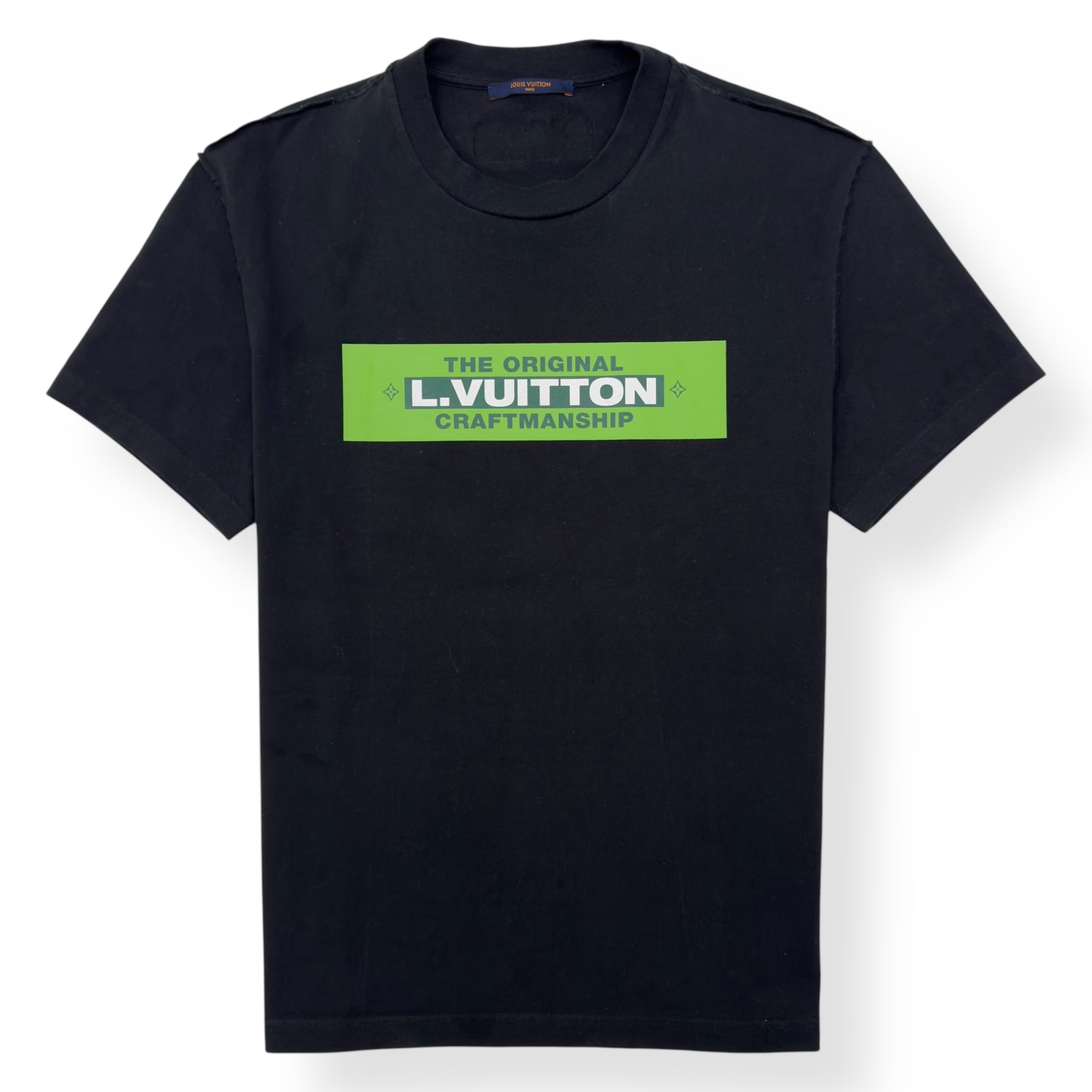 LOUIS VUITTON LOGO PRINT T-SHIRT BLACK / GREEN L