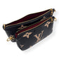 LOUIS VUITTON MULTI POUCHETTE ACCESSORIES MONOGRAM EMPREINTE LEATHER BAG BLACK / CREAM