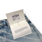 ALEXANDER WANG MONOGRAM HIGH RISE DENIM SHORTS BLUE / WHITE W25”