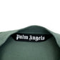 PALM ANGELS SERVICE ANNOUNCEMENT LONG SLEEVE COTTON T-SHIRT GREEN / WHITE XS