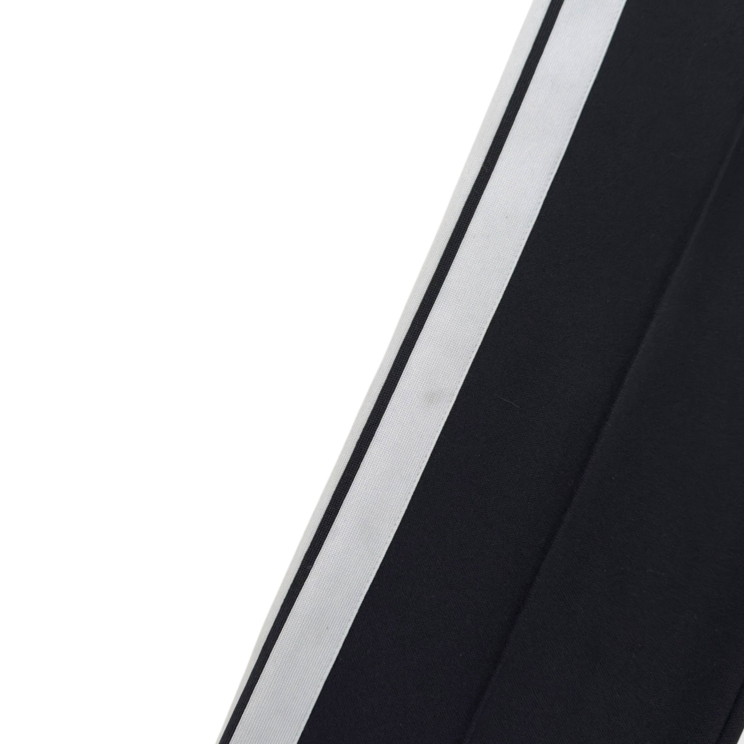 PALM ANGELS WOMENS STRAIGHT LEG TARCK PANTS BLACK / WHITE XS