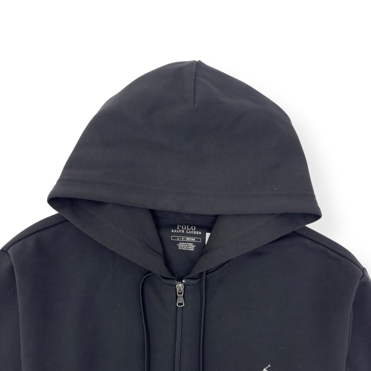 POLO RALPH LAUREN FULL ZIP HOODIE BLACK L
