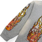 WHO DECIDES WAR FLAMES GLASS HOODIE VINTAGE GREY / ORANGE L