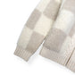 CASABLANCA CHECKED BOUCLÉ WOOL-BLEND ZIP UP JACKET CREAM M