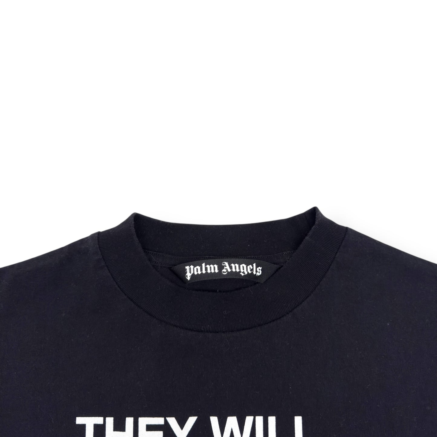 PALM ANGELS LOGO T-SHIRT BLACK / WHITE / YELLOW M