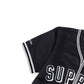 SUPREME MITCHELL & NESS SATIN BASEBALL JERSEY BLACK / WHITE M