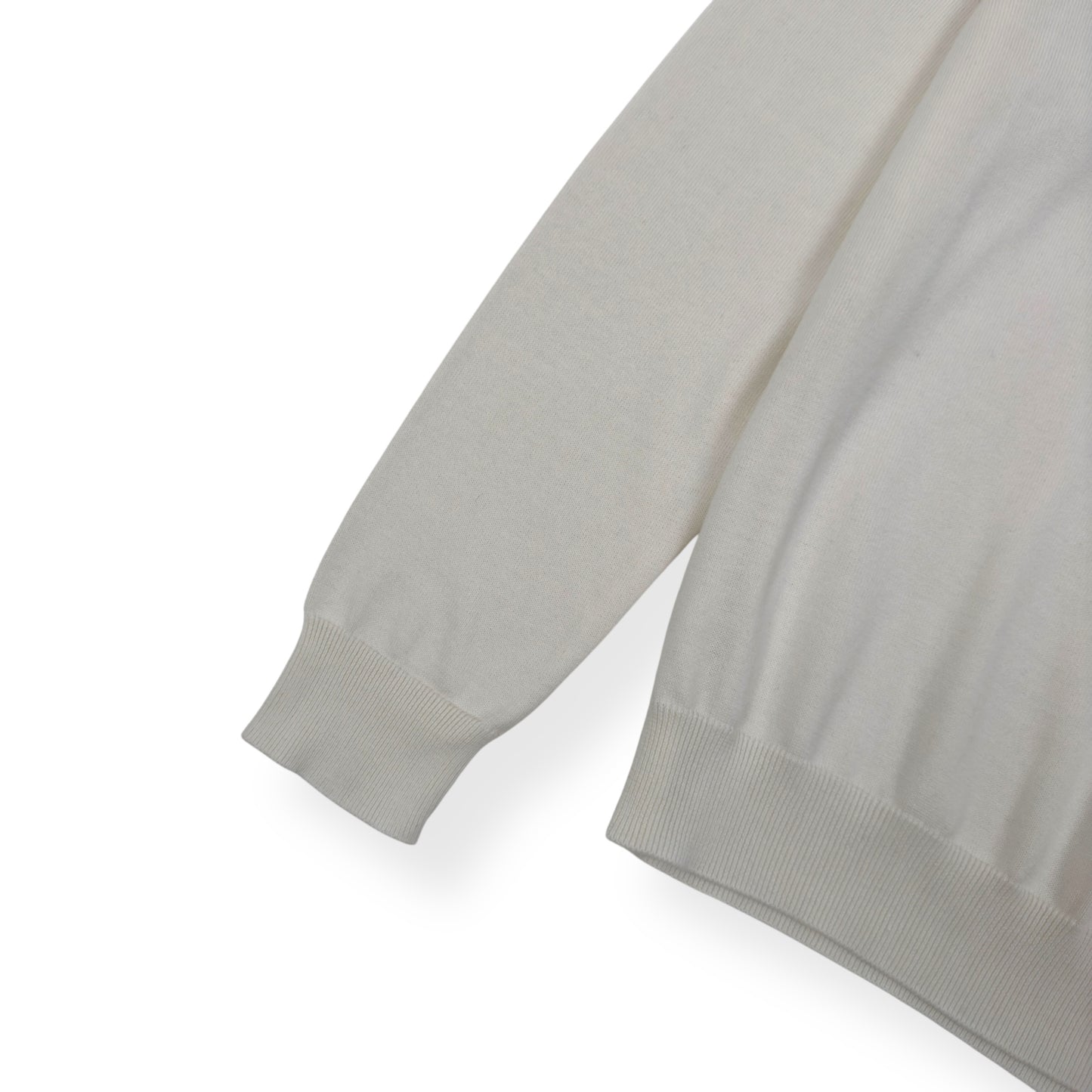 THOM SWEENEY LONG-SLEEVE SS24 SKIPPER POLO SHIRT MILK WHITE L