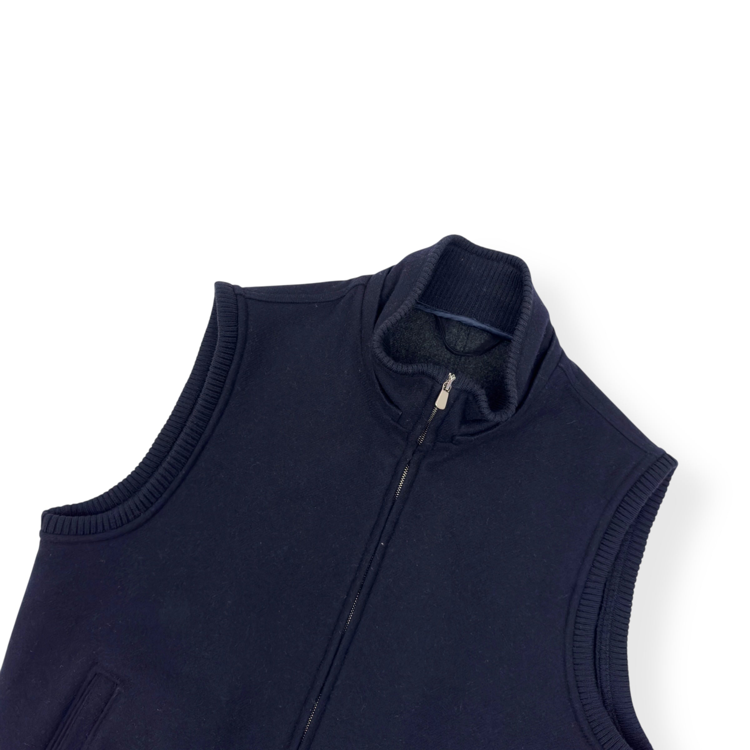 THOM SWEENEY BESPOKE WOOL GILET NAVY 50 / M