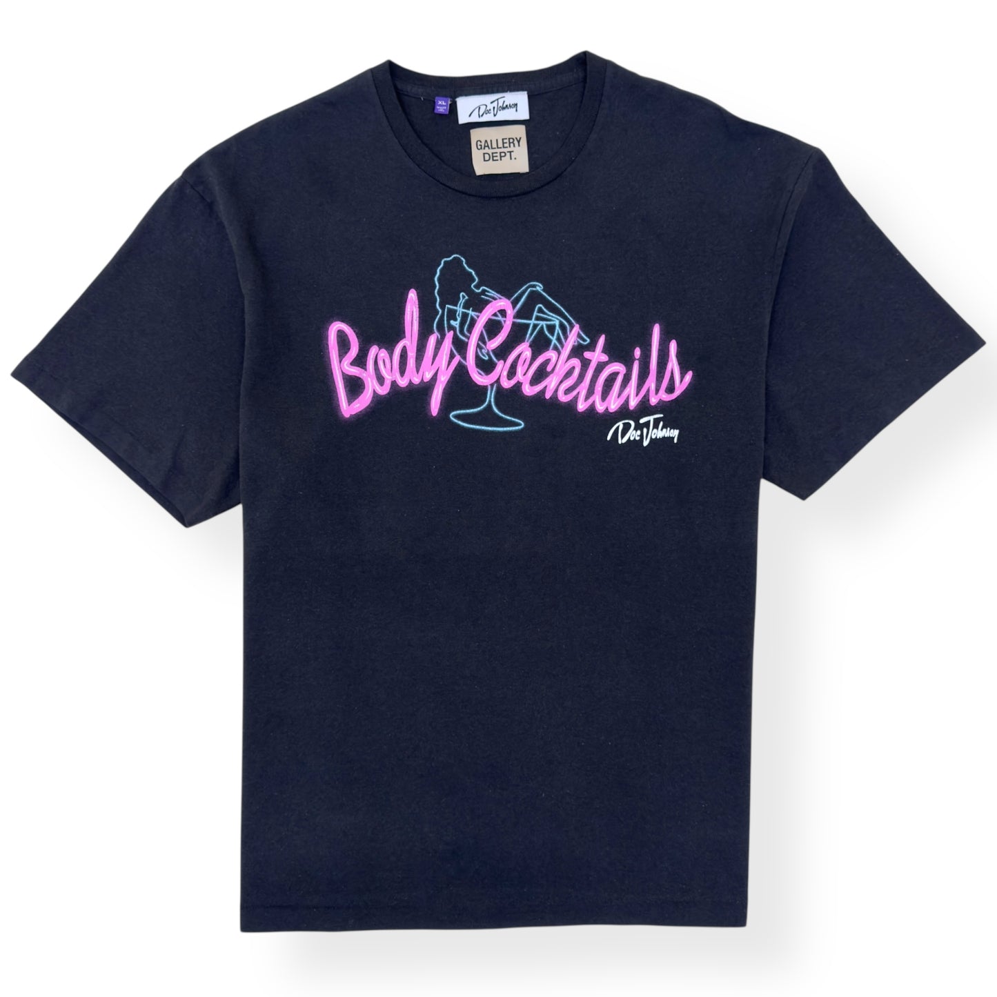 GALLERY DEPT. BODY COCKTAILS T-SHIRT BLACK / PINK XL