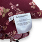 REFORMATION ELLORA FLORAL-PRINT TOP BURGUNDY UK8