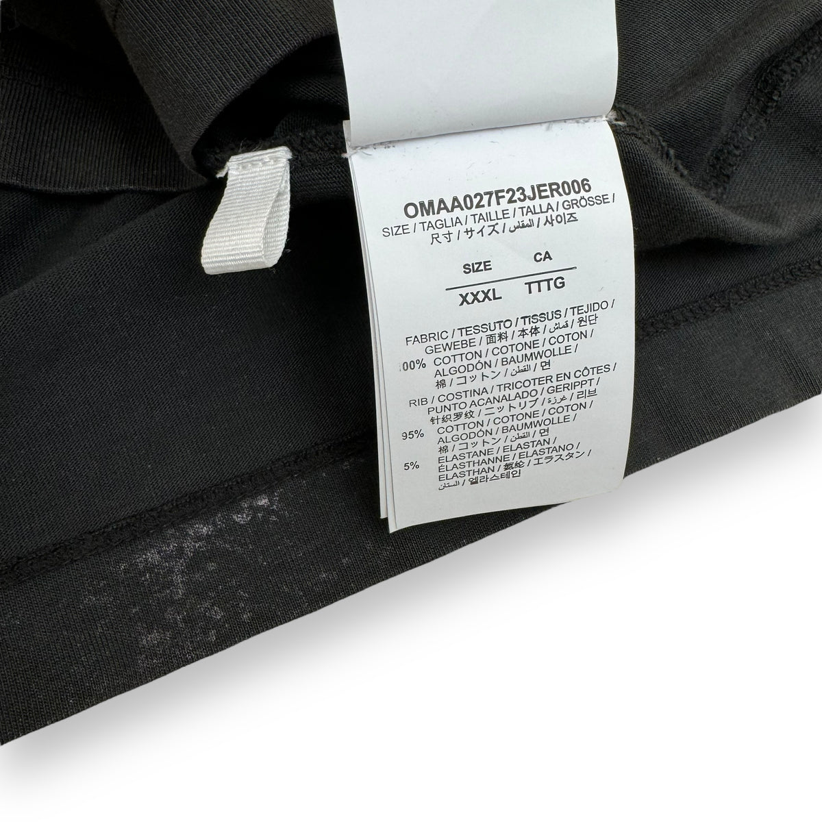 OFF-WHITE BACCHUS SLIM SHORT SLEEVE T-SHIRT GREY XXXL
