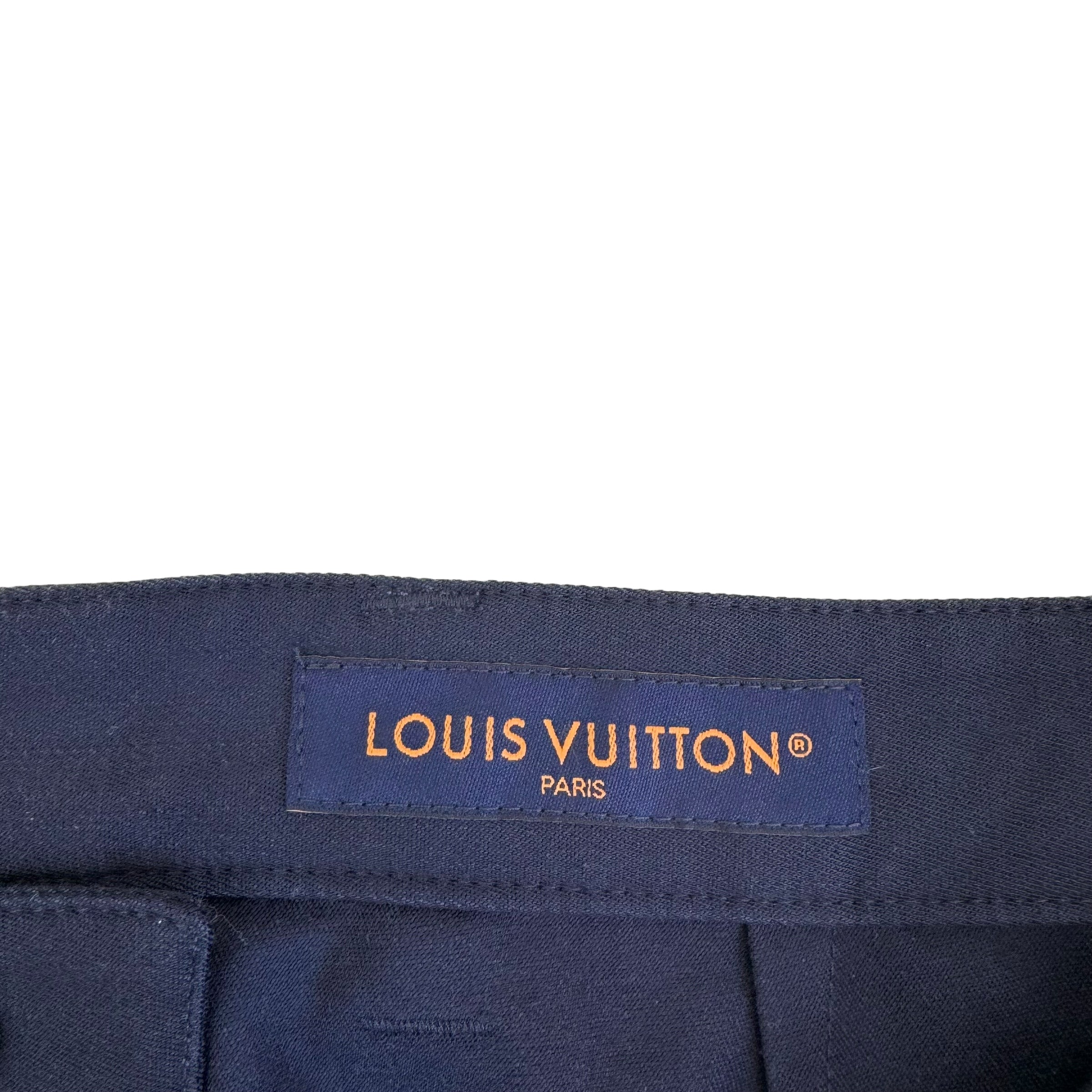 LOUIS VUITTON LVSE PANELLED CARGO PANTS NAVY L
