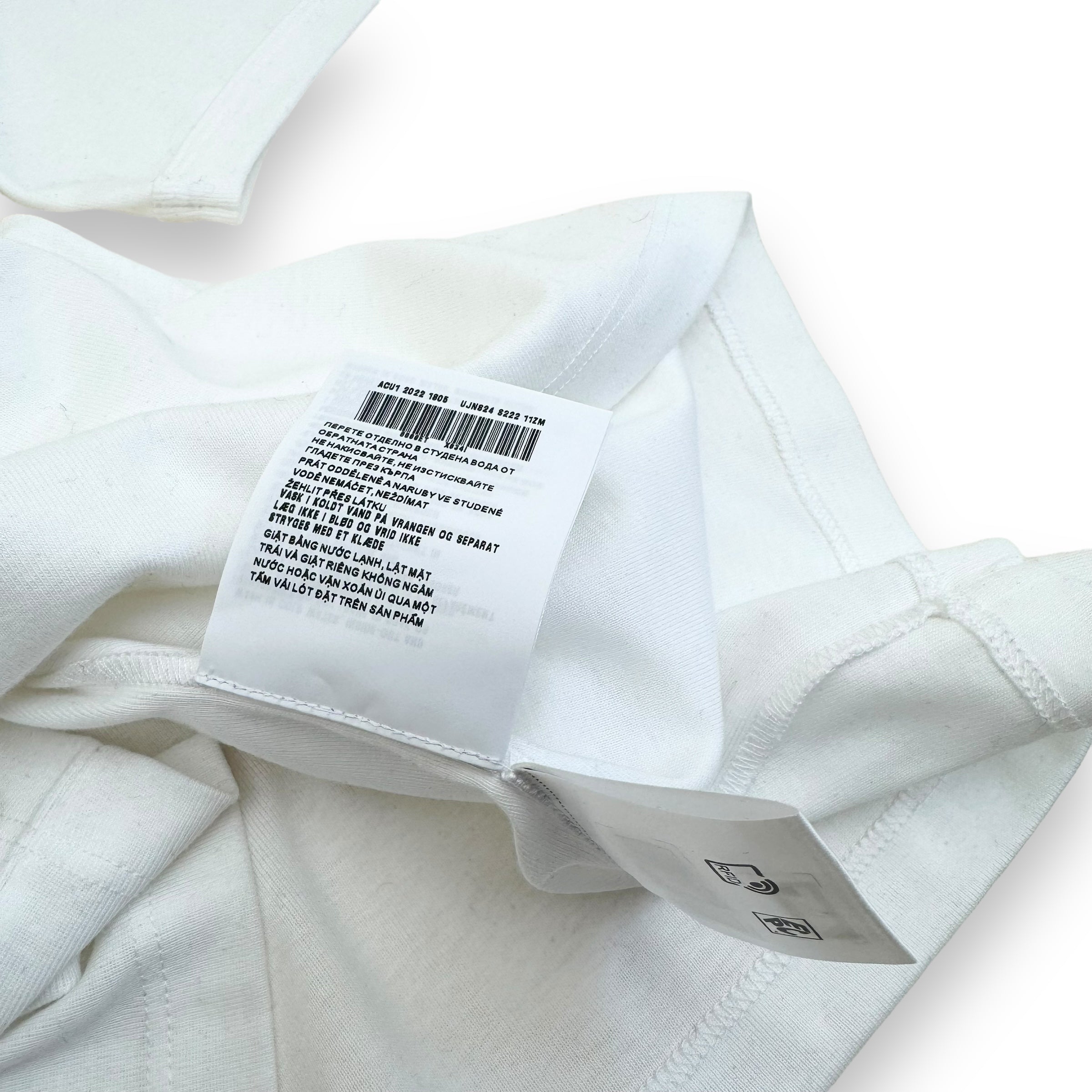 PRADA COTTON TRIANGLE T-SHIRT WHITE XL