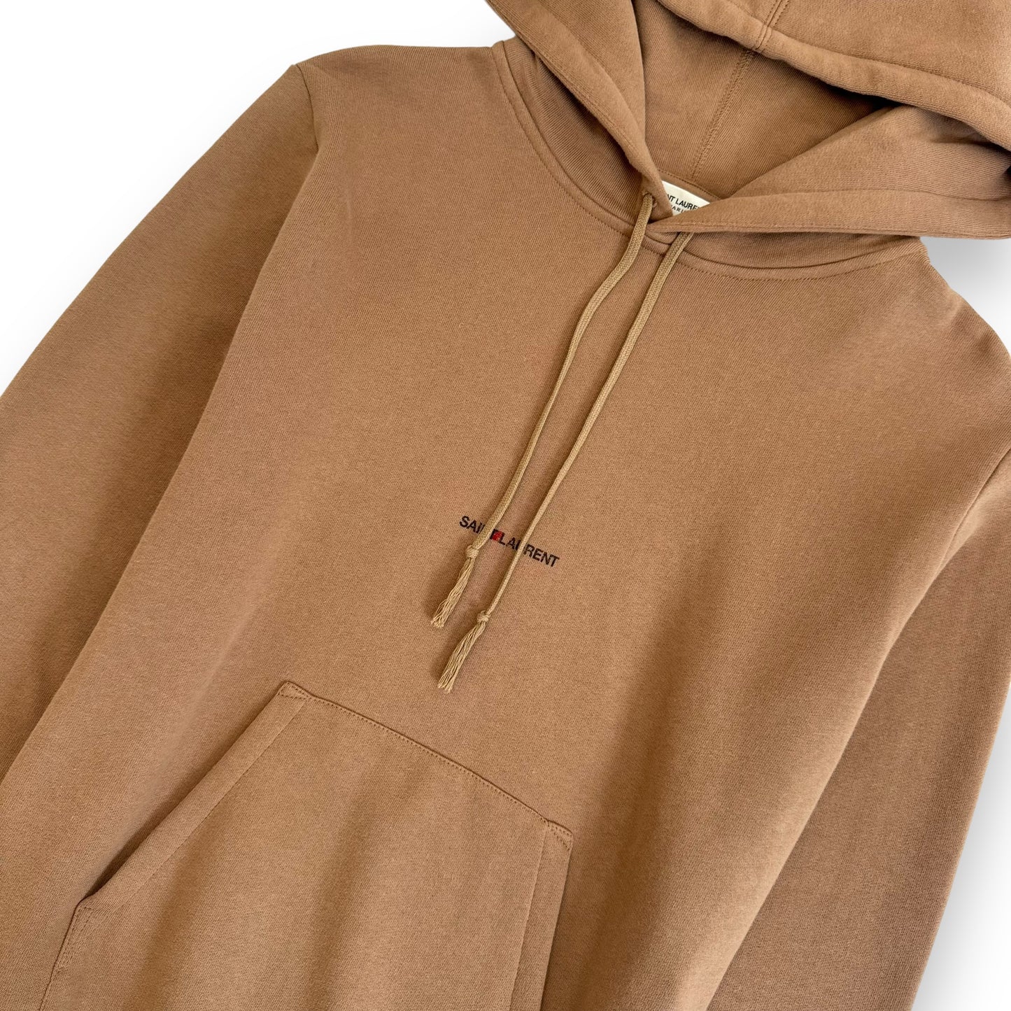 SAINT LAURENT COTTON HOODIE BEIGE XS