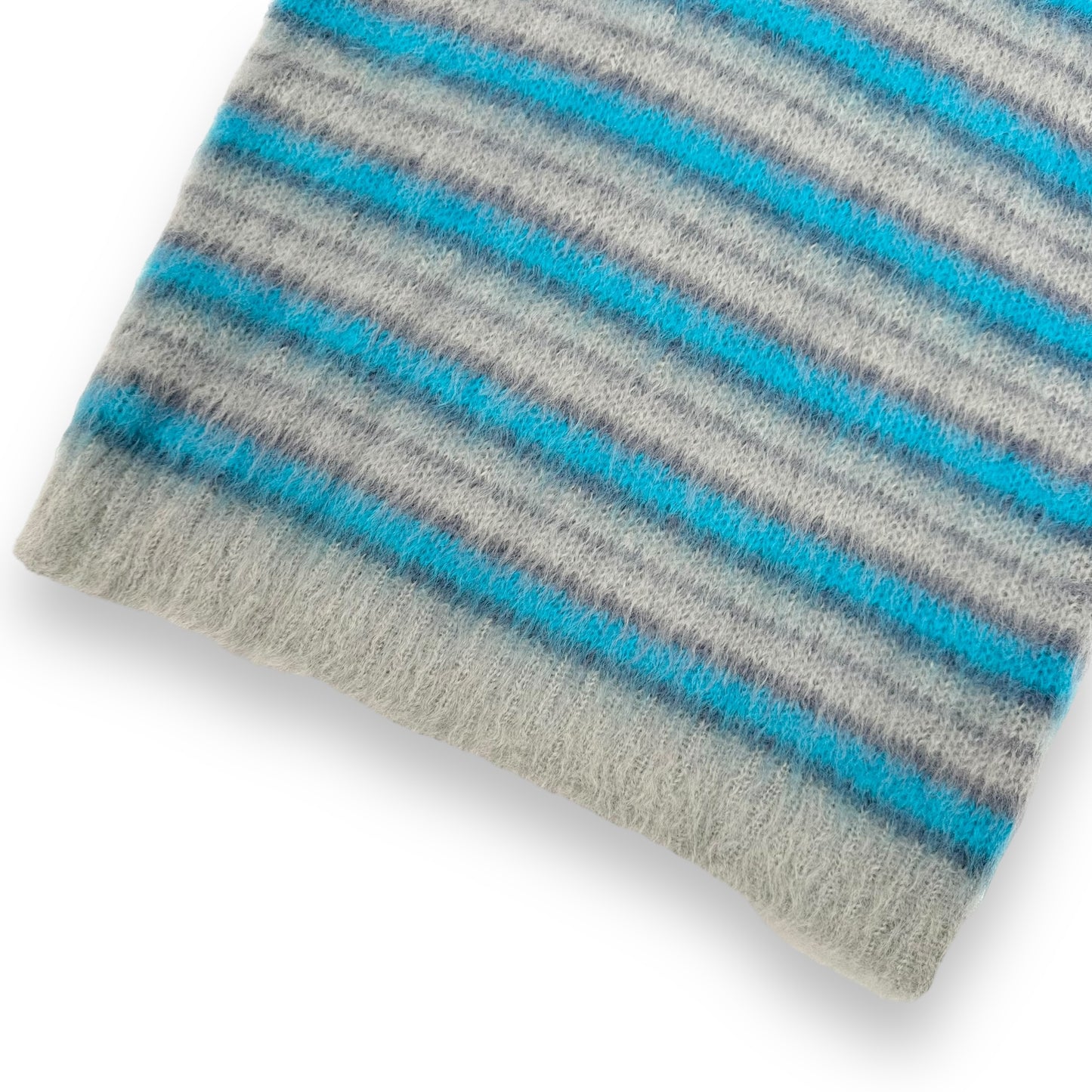 MARNI MOHAIR ‘FUZZY WUZZY’ STRIPED VEST BLUE / GREY L