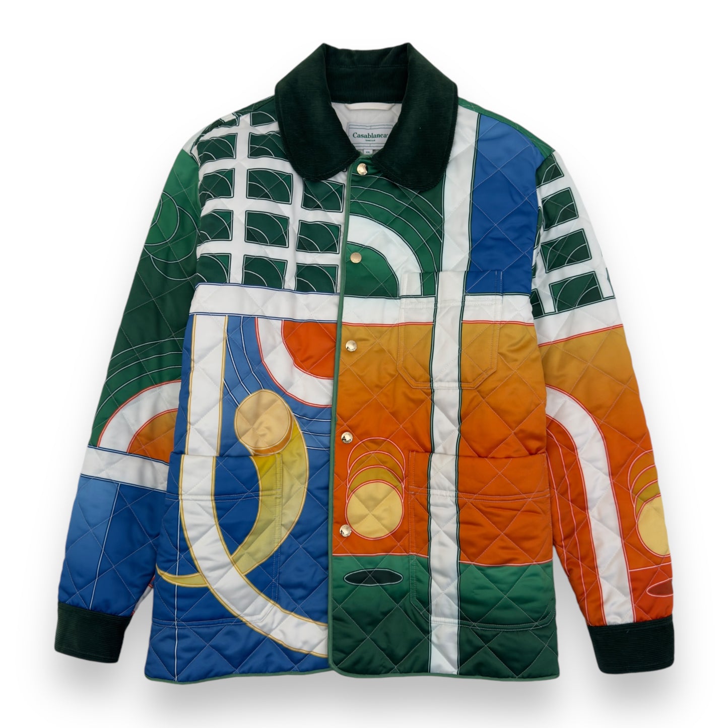 CASABLANCA RAVE DE TENNIS QUILTED JACKET MULTICOLOURED XXL