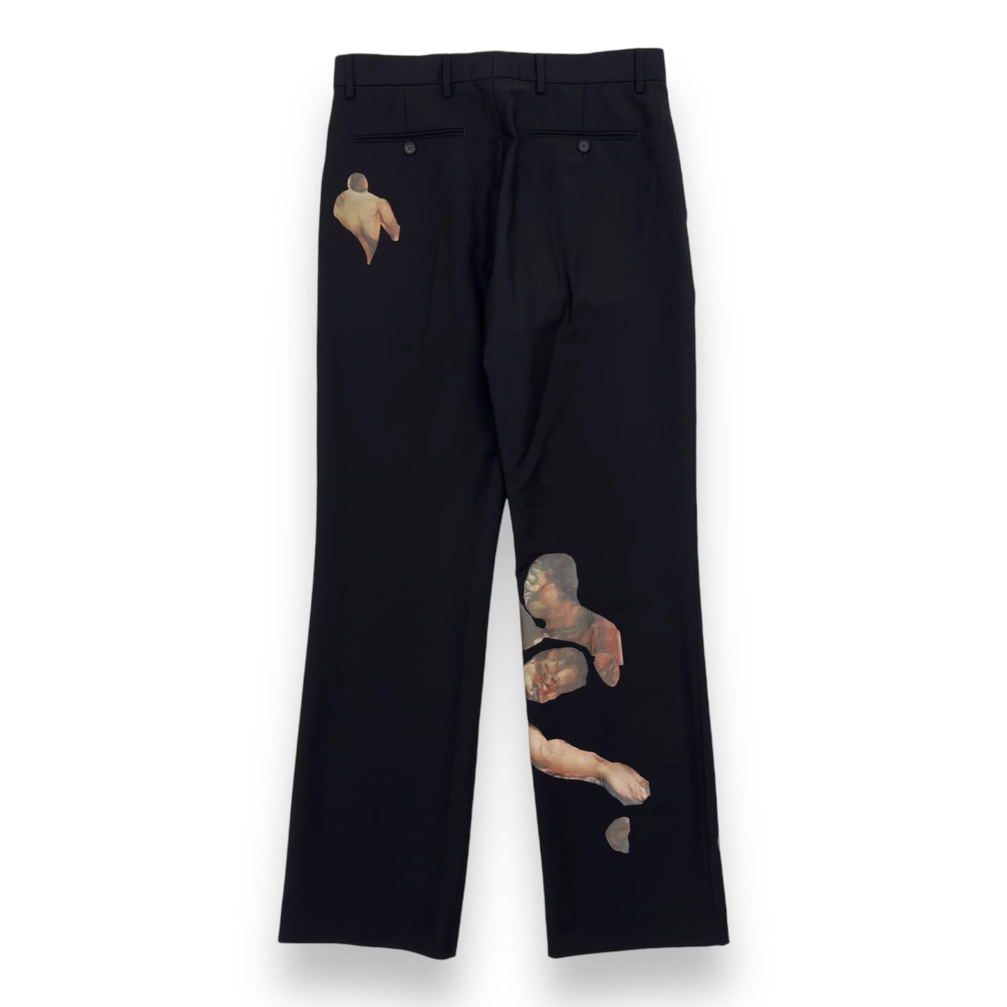 ACNE STUDIOS PRINTED SUIT TROUSERS BLACK M