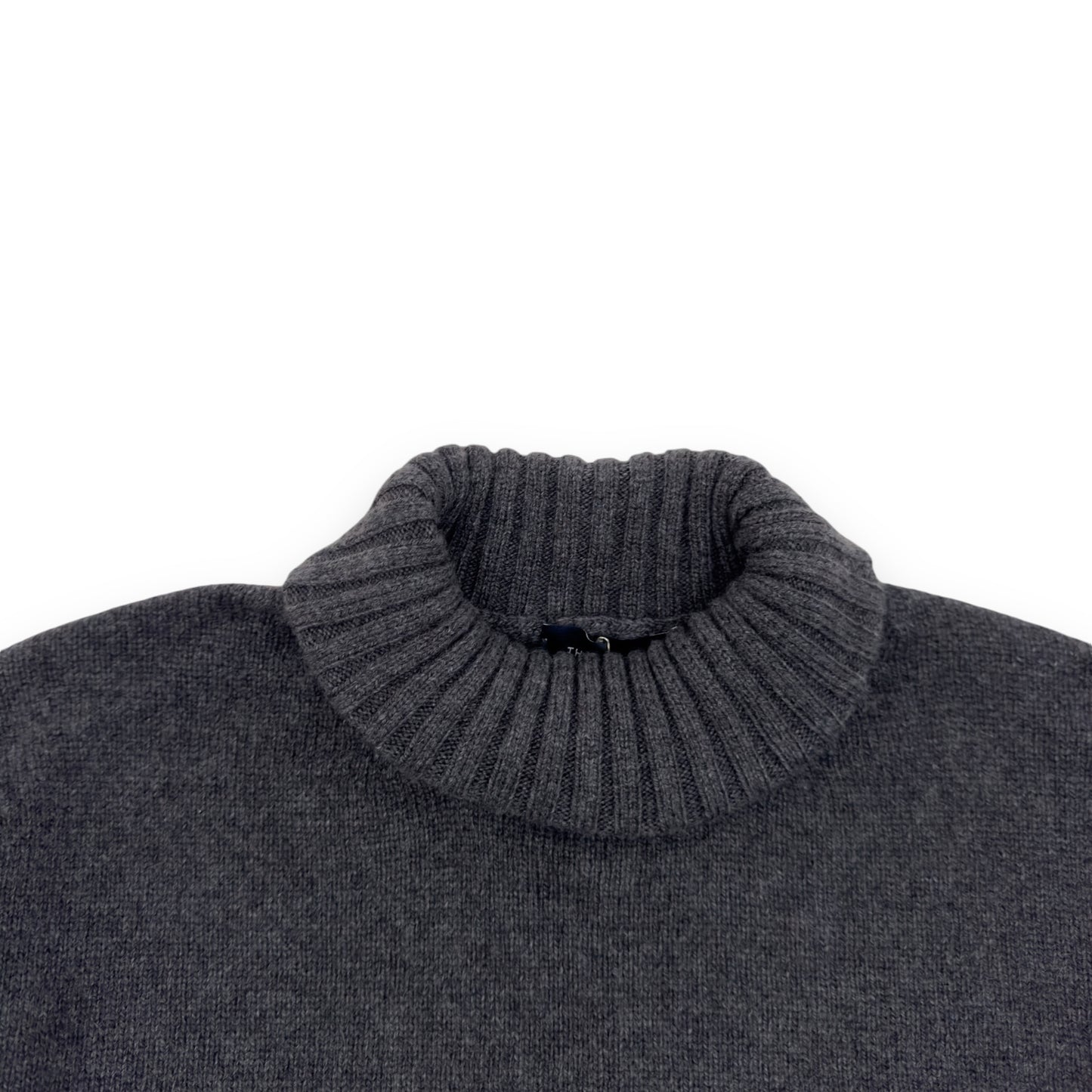 THOM SWEENEY AW23 CASHMERE ROLL NECK SWEATER GREY L