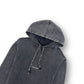 SAINT LAURENT ARCHIVE LOGO HOODIE WASHED GREY L