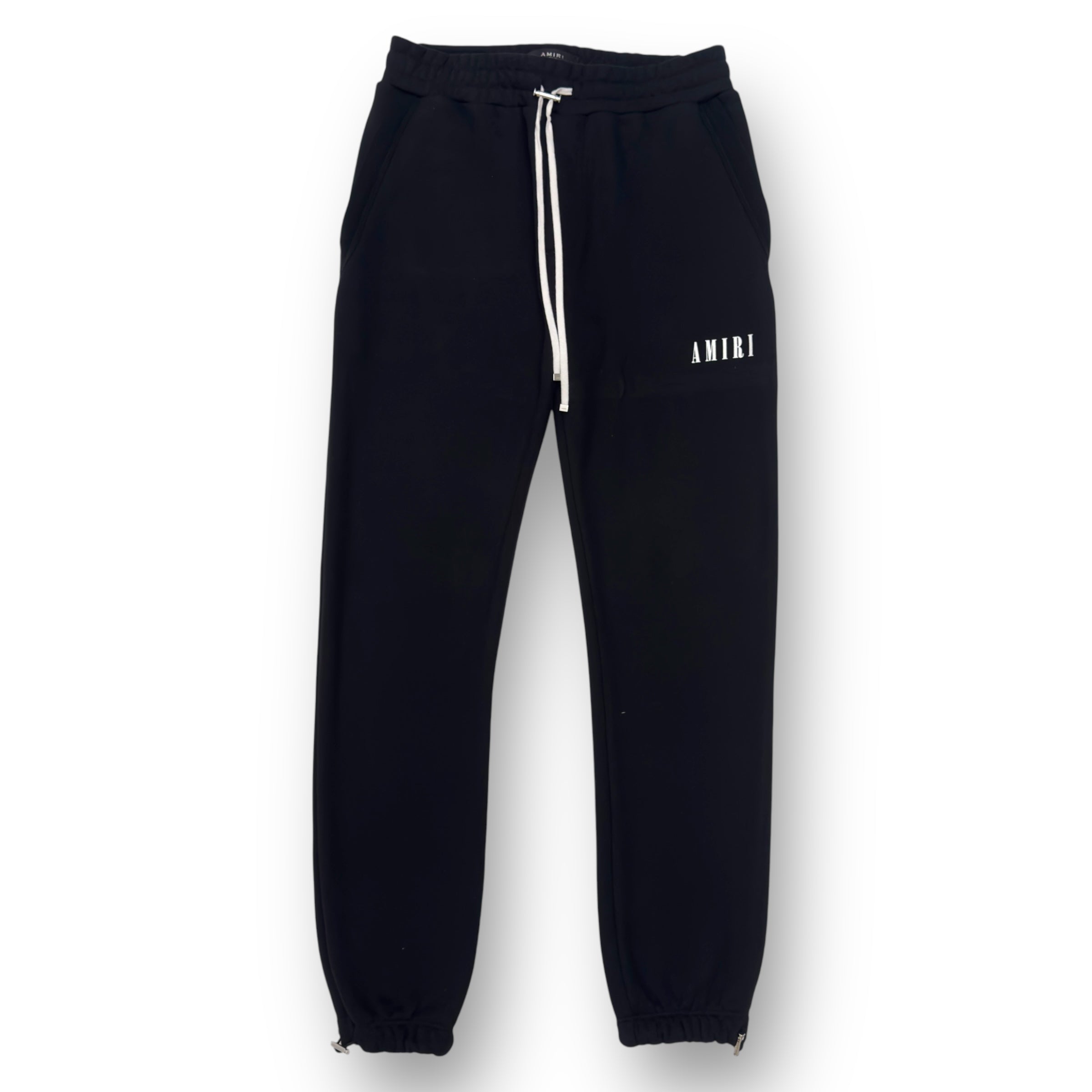 AMIRI CORE LOGO SLIM SWEATPANTS BLACK / WHITE M