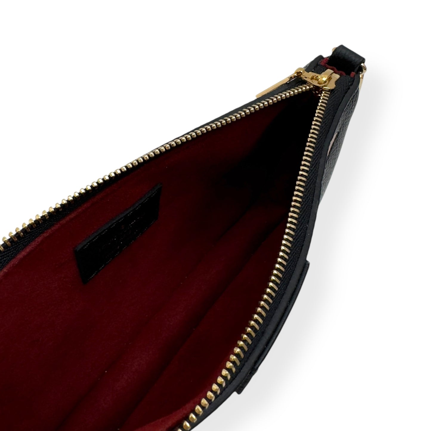 LOUIS VUITTON MULTI POUCHETTE ACCESSORIES MONOGRAM EMPREINTE LEATHER BAG BLACK / CREAM