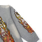 WHO DECIDES WAR FLAMES GLASS HOODIE VINTAGE GREY / ORANGE L