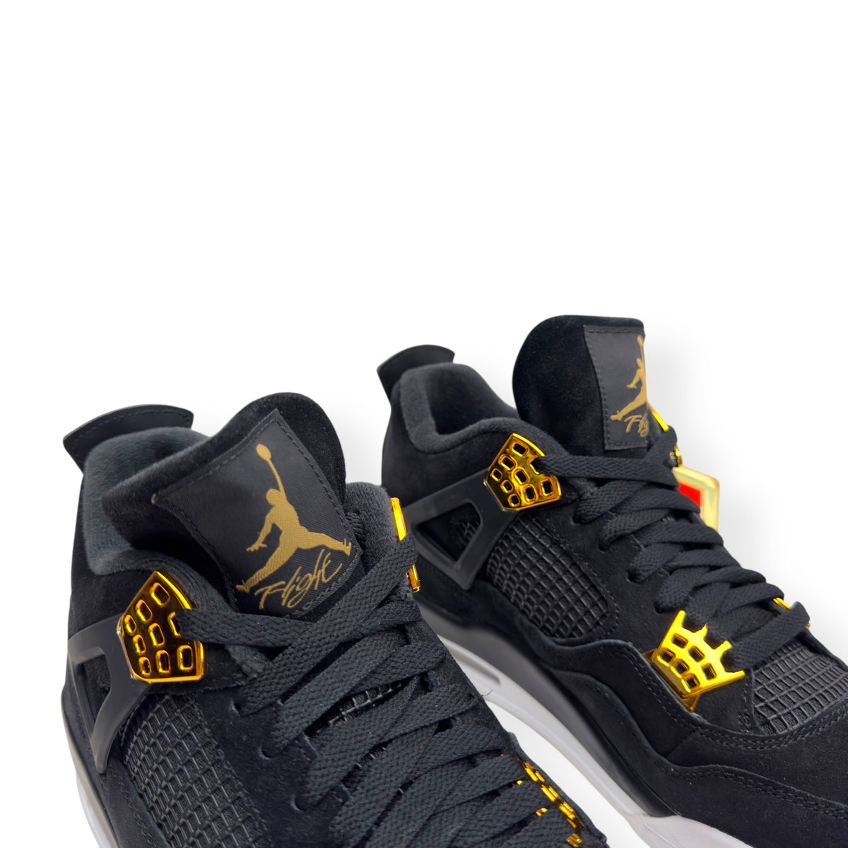AIR JORDAN 4 RETRO GS SNEAKER ROYALTY BLACK / GOLD UK9.5