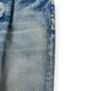 AMIRI VARSITY PATCH DISTRESSED SKINNY DENIM JEANS BLUE / BLACK W34”