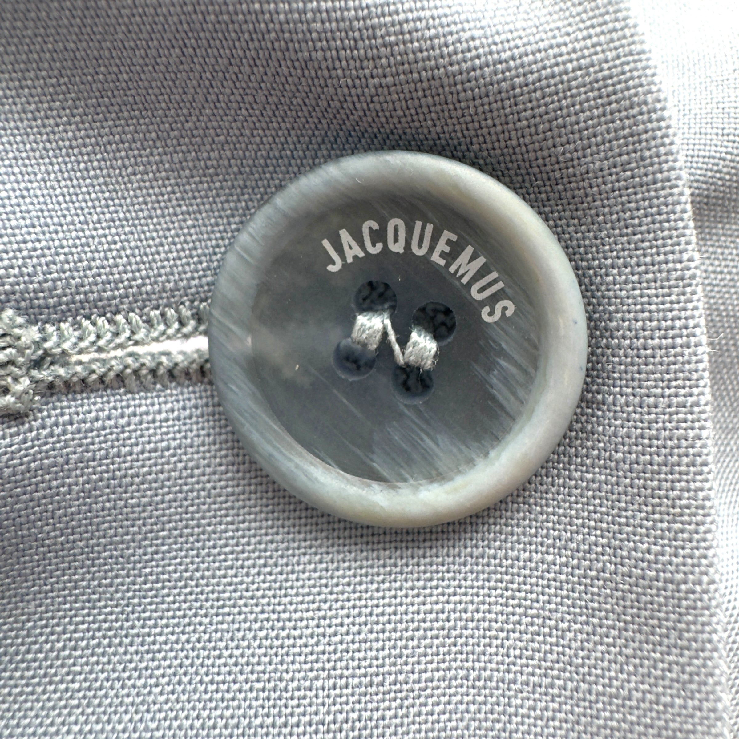 JACQUEMUS LE SPLASH MELO CUT-OUT STRETCH-WOOL SUIT BLUE 36 / XS