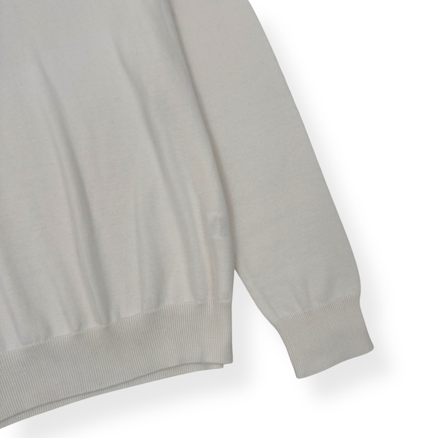 THOM SWEENEY LONG-SLEEVE SS24 SKIPPER POLO SHIRT MILK WHITE L