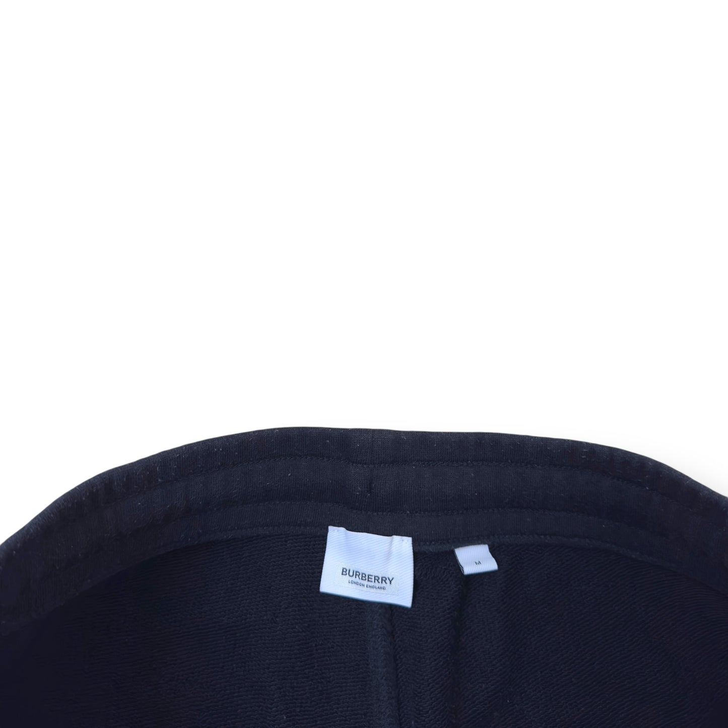 BURBERRY CHECK PANEL SWEATPANTS BLACK M