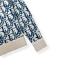 DIOR OBLIQUE VIRGIN WOOL JACQUARD SWEATER BLUE / WHITE XXL